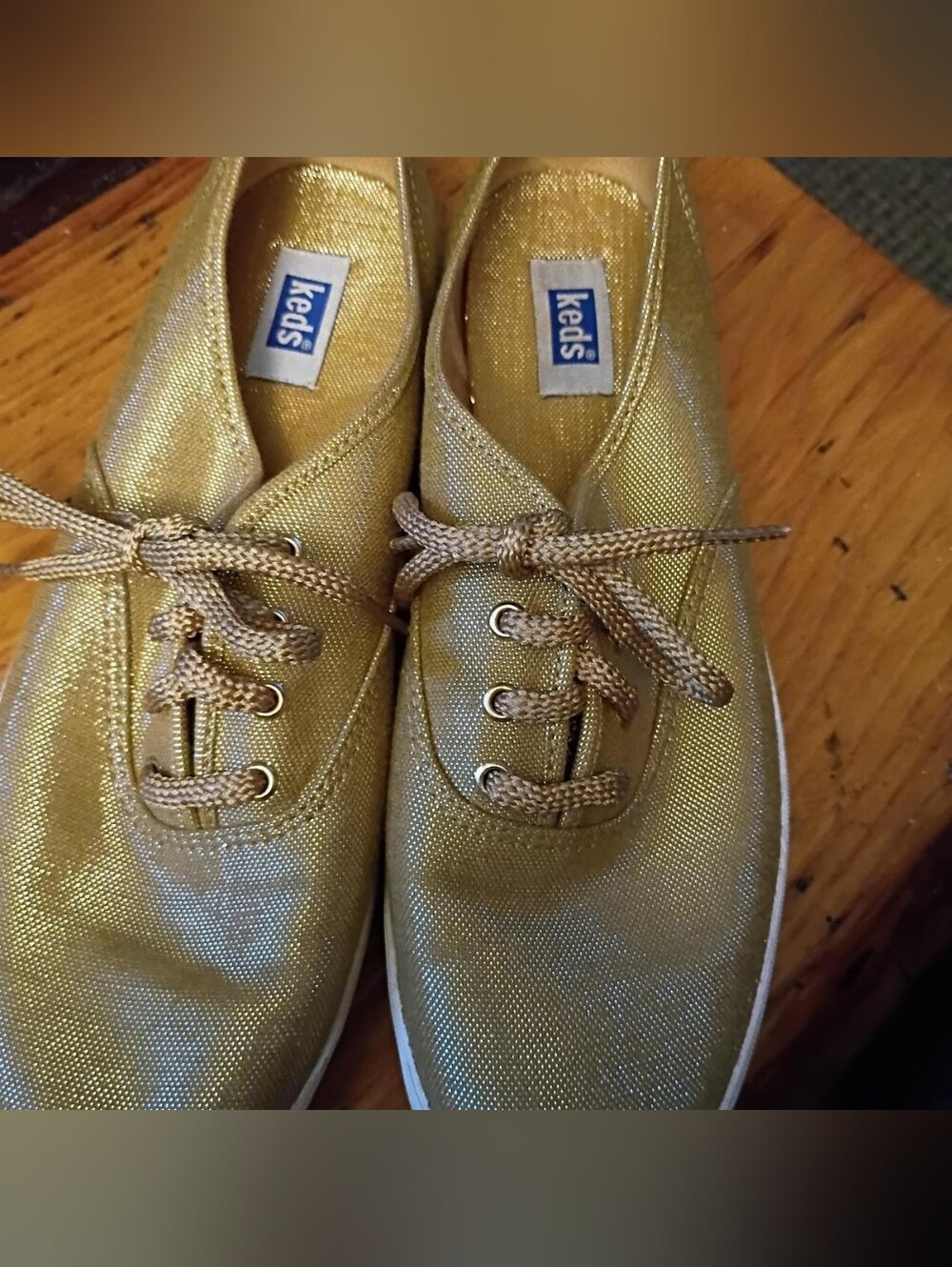 Keds Gold Metallic Women's Canvas Sneakers